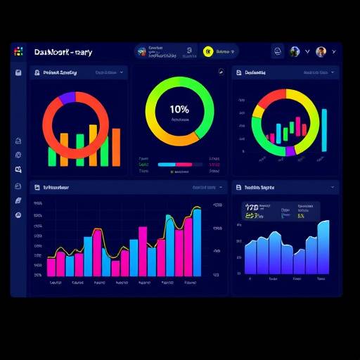 A visually appealing dashboard displaying various data visualizations and charts, representing the power of data analysis